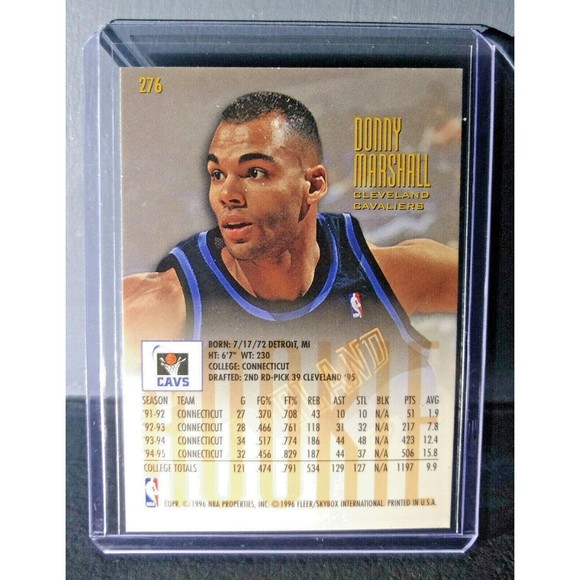 1995-96 Donny Marshall #276 Fleer Ultra Rookie Basketball Card - Picture 2 of 2